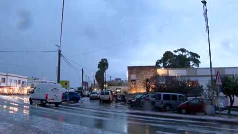 Ibiza hit by unusual hail as Spain faces storms and floods