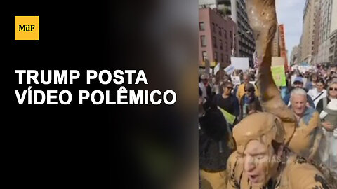 Trump posta vídeo feito por IA jogando fezes em manifestantes nos EUA