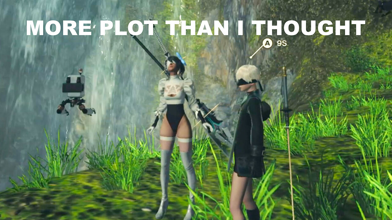 2B Trying Out New Dress By The Waterfalls - Nier Automata (SWITCH)