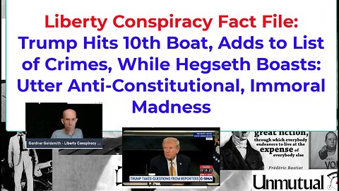 Fact File: Trump Hits 10th Boat, Immorally, Unconstitutionally Kills MORE, Hegseth Hoots