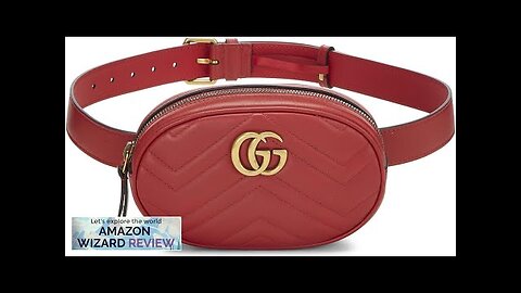 Gucci Pre-Loved Red Chevron Leather GG Marmont Belt Bag RedGucci Marmont belt bag Review