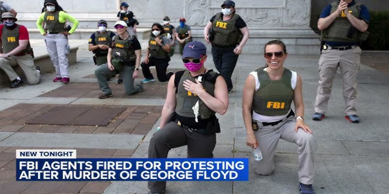 FBI Fires Agents Photographed Kneeling During 2020 Racial Justice Protest AP