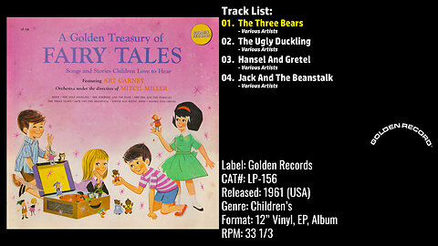 Art Carney – A Golden Treasury Of Fairy Tales (Full Record) – 1961 – CAT.# LP-156