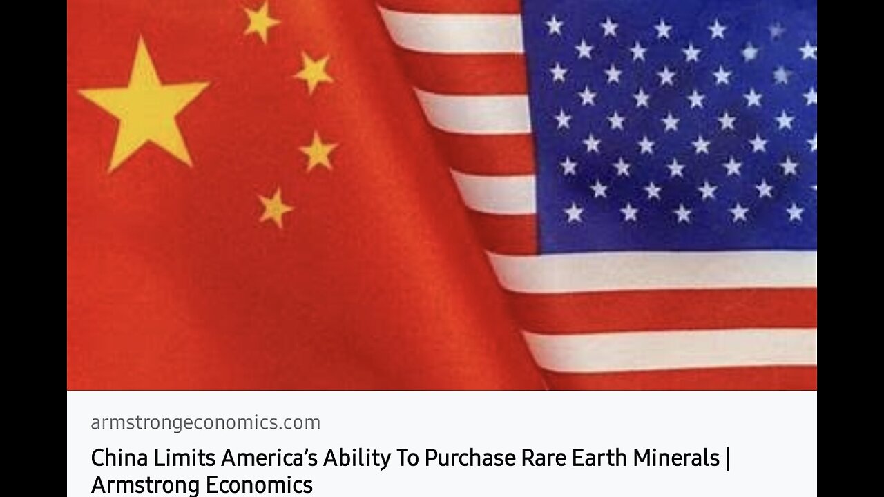 Martin Armstrong Writings ~ Rare Earth Resources