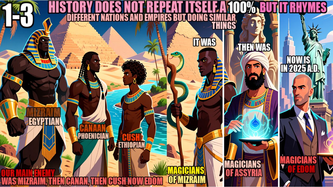 Multi-Fold Scriptures Of Past Present Future, Magicians, Esau Changed Biblical Nations Names 1-3