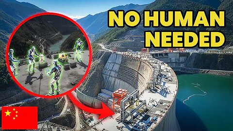 Robots Just Built a 180m Dam on the Tibetan Plateau