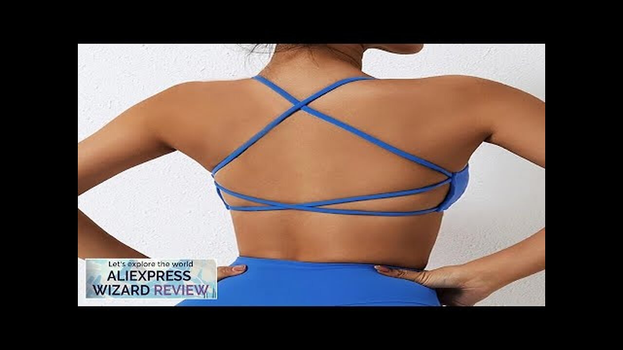 NCLAGEN Ladies Sports Bra Sexy Criss Cross Straps Back High Support Impact Review