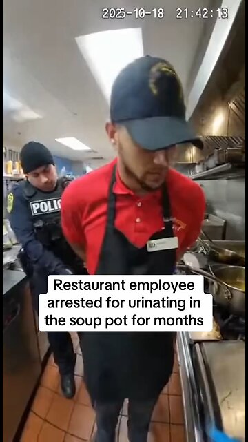 Police arrest restaurant worker for urinating in soup pot for months 🤢 #restaurant #crime #japd