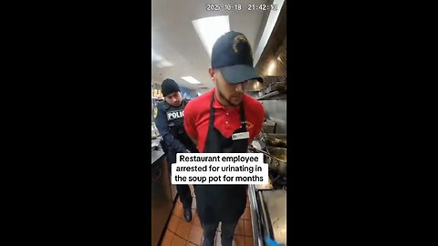 Police arrest restaurant worker for urinating in soup pot for months 🤢 #restaurant #crime #japd