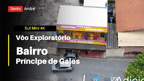 Voando pelo bairro Príncipe de Gales em Santo André