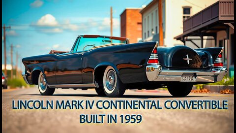 Lincoln Mark IV Continental Convertible. Built in 1959