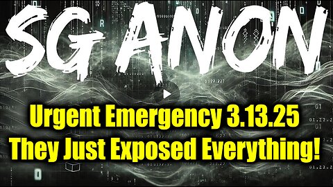 SG Anon Urgent Emergency 3.13.25 - They Just Exposed Everything!