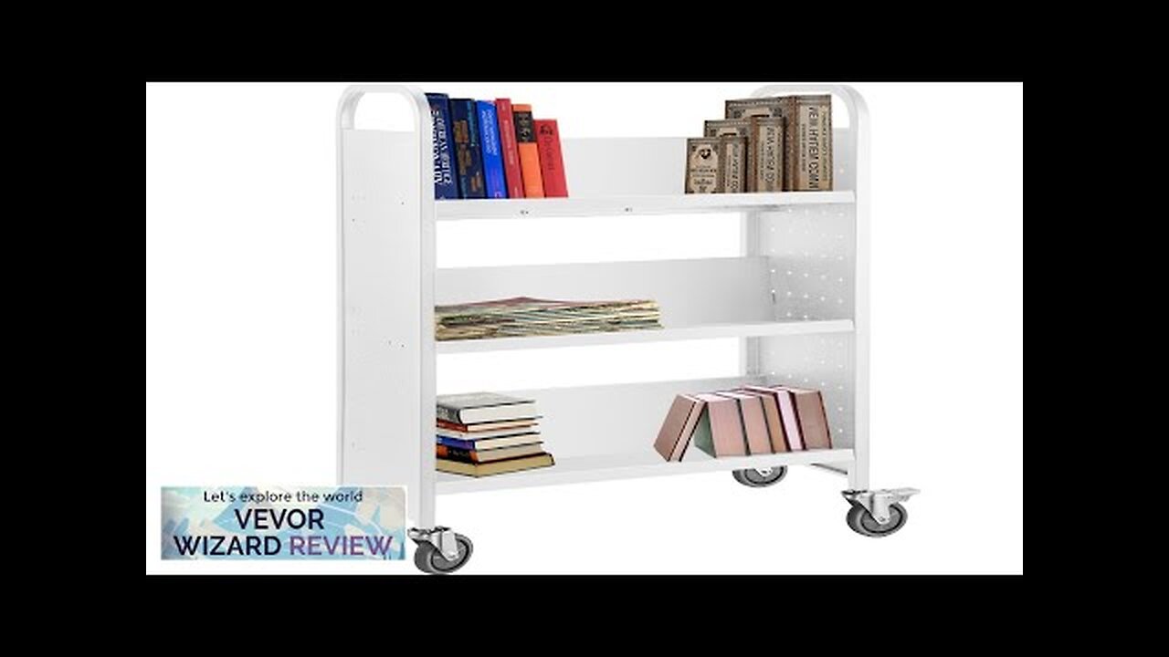 VEVOR Book Cart Library Cart 200 lbs Capacity with V-Shaped Shelves in Review