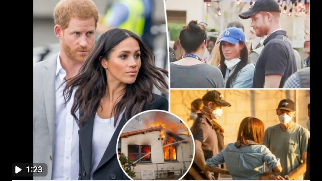 Prince Harry, Meghan Markle spotted helping LA fire victims