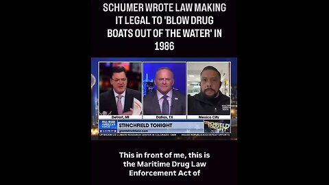 Schumer Wrote The Law That Makes It Legal To Blow Drug Boats Up!😂
