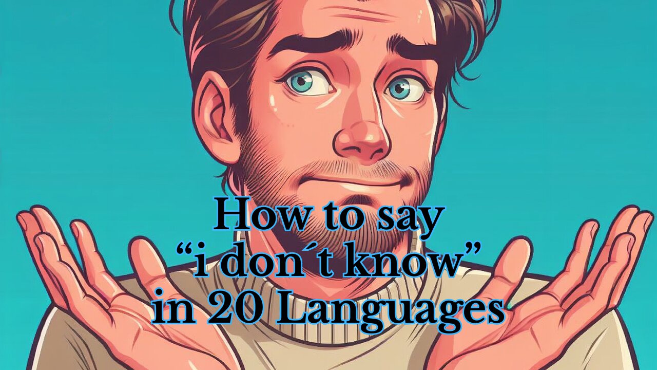 Learn to say "i don´t know " in 20 Languages