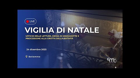 MESSA DI NATALE 2025 dalla Basilica della Natività a Betlemme di Efrata nell'odierna Palestina.Letture,Messa e la Processione con idoli pagani alla Grotta della Natività dove nacque Gesù il Figlio di Dio,Messia e Salvatore 2000 anni fa