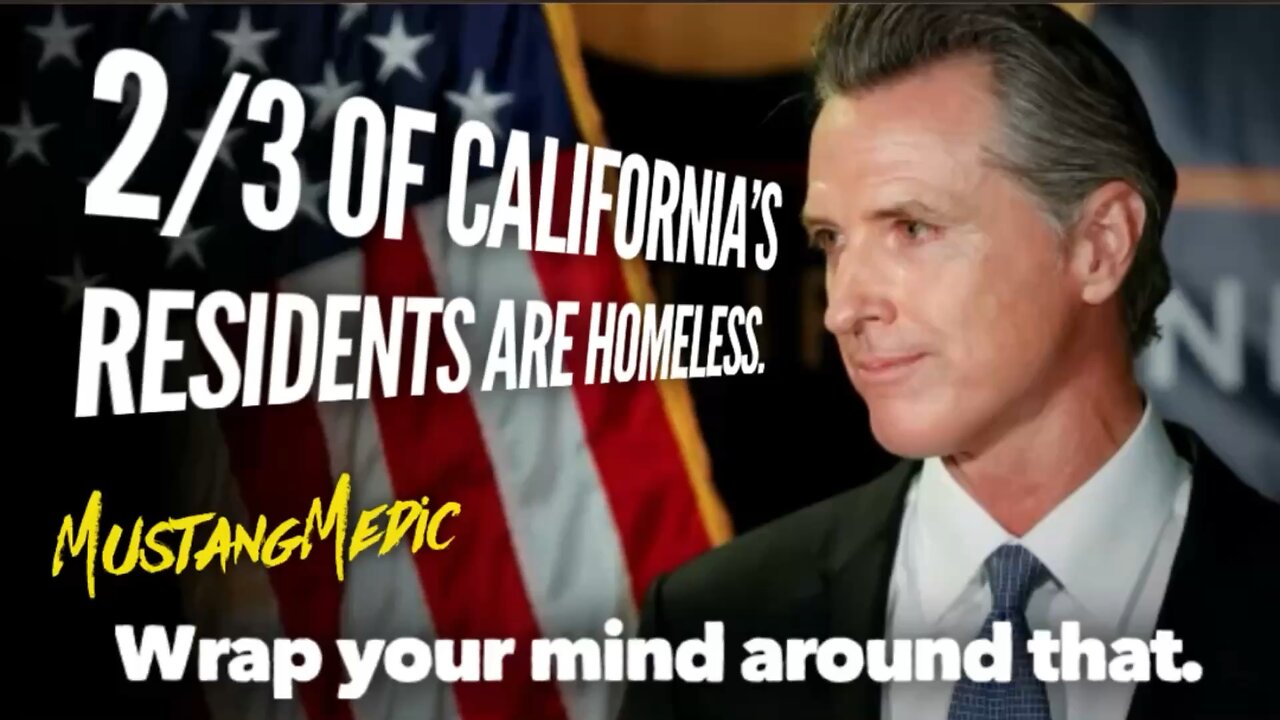 #BreakingNews 2/3 of California's residents are homeless?