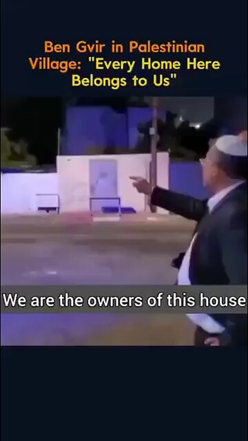 🔥 Ben-Gvir's message to Palestinians: Your home will be mine