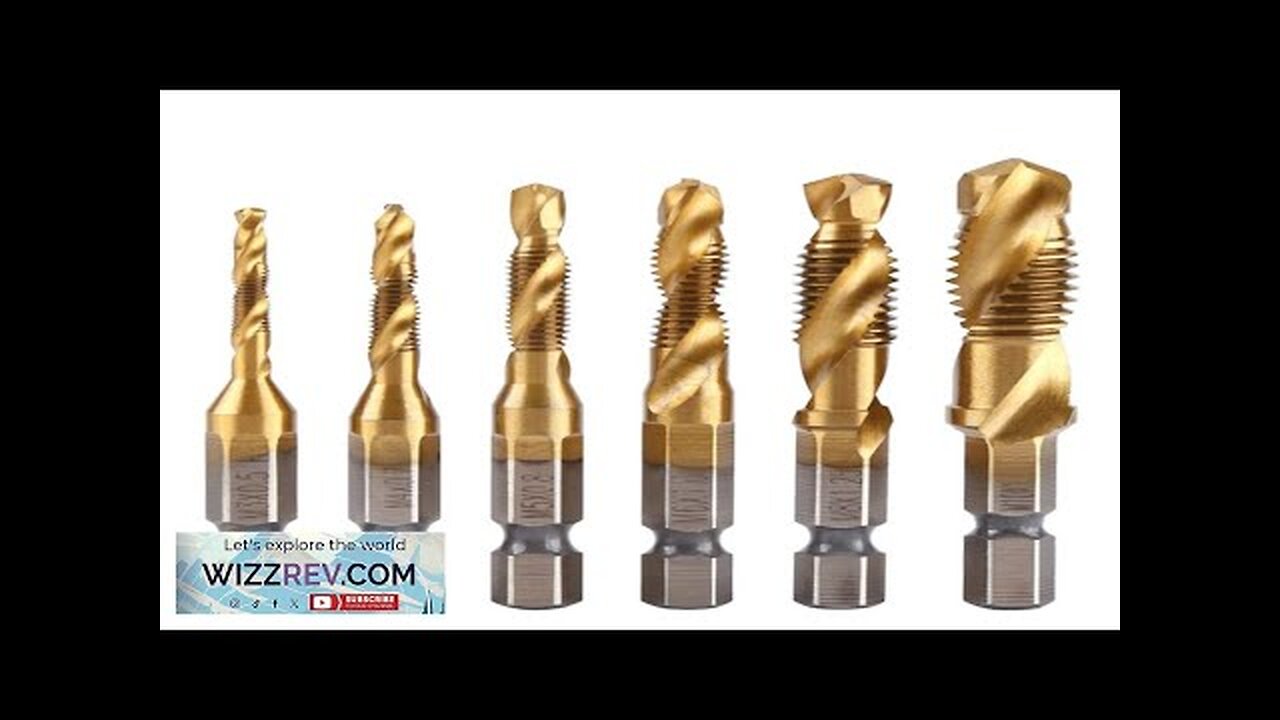 6Pcs 1/4 Inch M3-M10 Screw Tap HSS Combination Drill Tap Bit Set Review