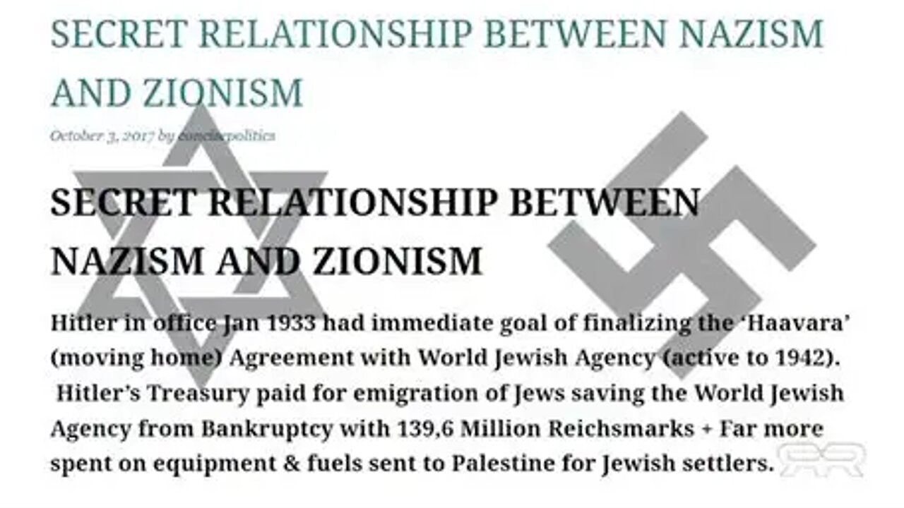 THE SECRET RELATIONSHIP BETWEEN NAZISM AND ZIONISM - King Street News
