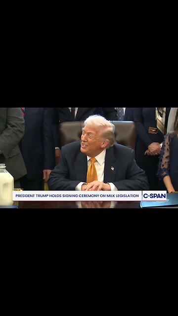 Trump Hilariously Offers Milk To The Press