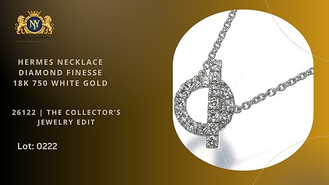 HERMÈS NECKLACE DIAMOND FINESSE 18K 750 WHITE GOLD