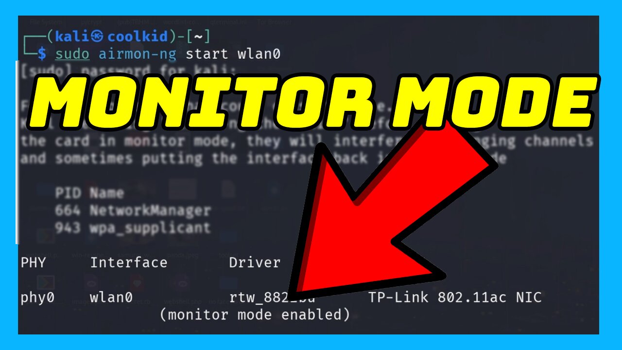 How To ENABLE MONITOR MODE In Kali Linux