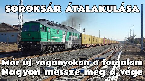 2024.10.19. 150-es vonal Soroksár állomás átépítés alatt. Már az új pályán, Vecsés út még kettévágva