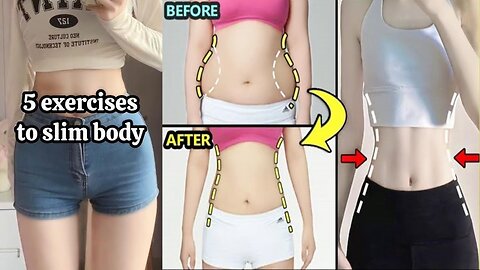 🔥 5 Best Full-Body Exercises to Slim & Tone at Home | No Equipment Needed