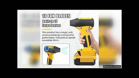 130000RMP 4-Speed Handheld Turbo Jet Fan Air Blower Car Violent Blower Car Review