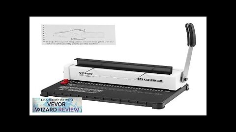 VEVOR Coil Spiral Binding Machine Manual Book Maker 34-Holes Binding 120 Sheets Review