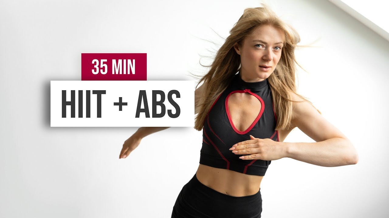 DAY 1: 35 MIN HIIT + ABS Home Workout (LEVEL UP 2.0 CHALLENGE), super sweaty and challenging 💦