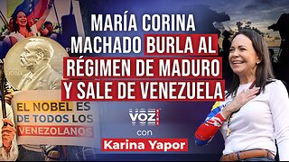 María Corina Machado burla al narco régimen de Maduro y sale de Venezuela