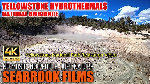 Yellowstone Hydrothermals Natural Ambiance: Yellowstone National Park Relaxation Video