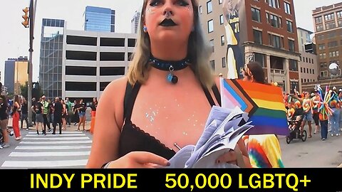 Indy Pride Parade Street Preaching | Poor Confused Soul Rips up Holy Bible | Appearance From Mayor