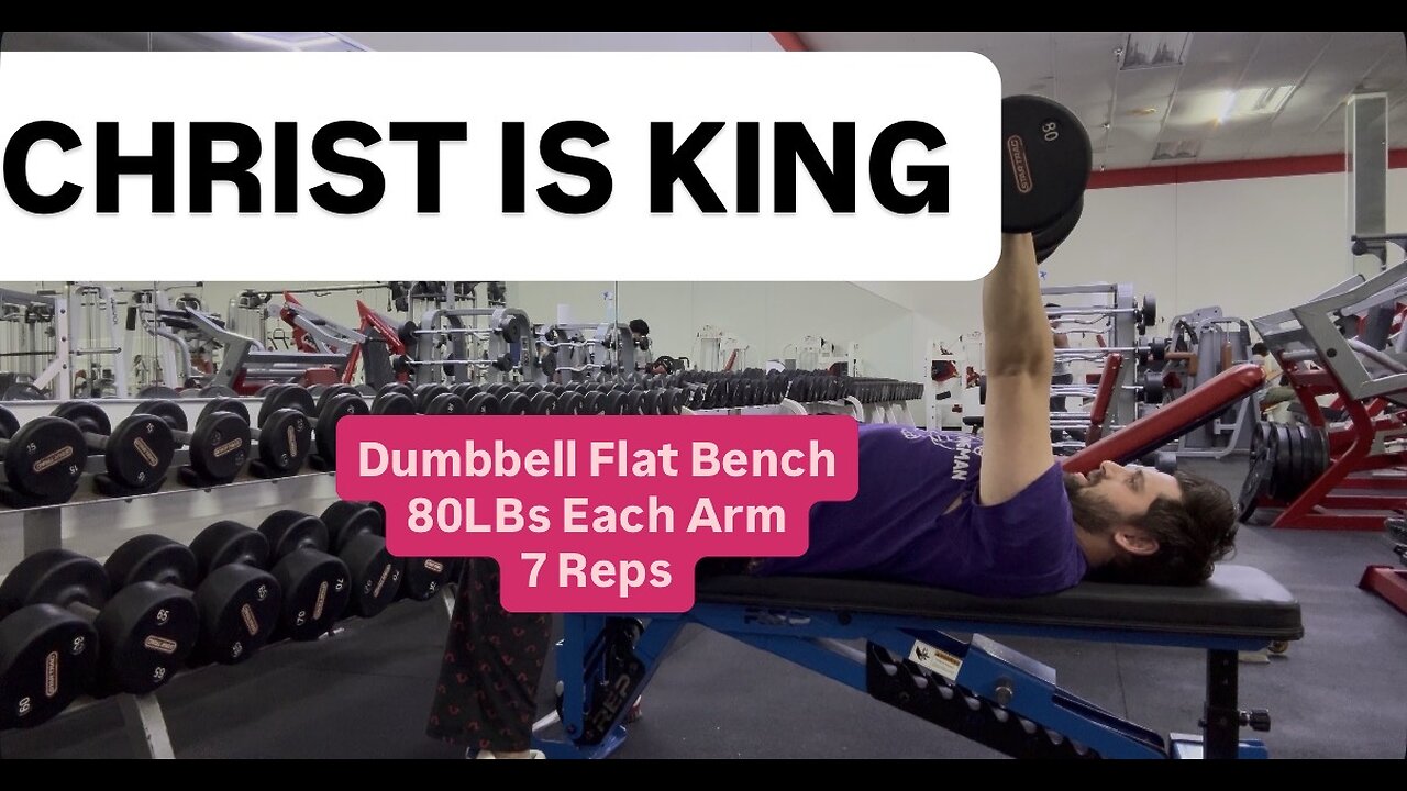 Dumbbell Flat Bench 80LBs 7 Reps