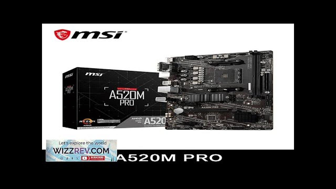 MSI AMD A520M PRO Motherboard Support Ryzen CPU R3 R5 R7 5000 Review