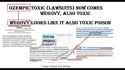 WEGOVY-OZEMPIC, LOOKS LIKE TOXIC POISON TO ME