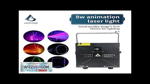 8 w RGB Laser Light DMX Animation Beam Scanner Stage proiettore Laser Review