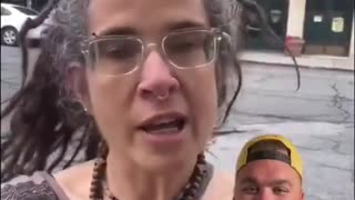 She stood in the road after the no Kings protest, A car moved her, She’s upset!