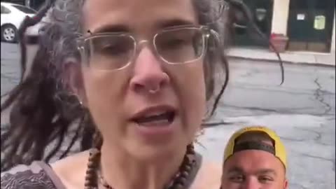 She stood in the road after the no Kings protest, A car moved her, She’s upset!