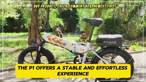 ENGWE P1 Electric Bike 250W Motor 36V 13Ah Battery 20 Inch Wide Tire Electric Bike