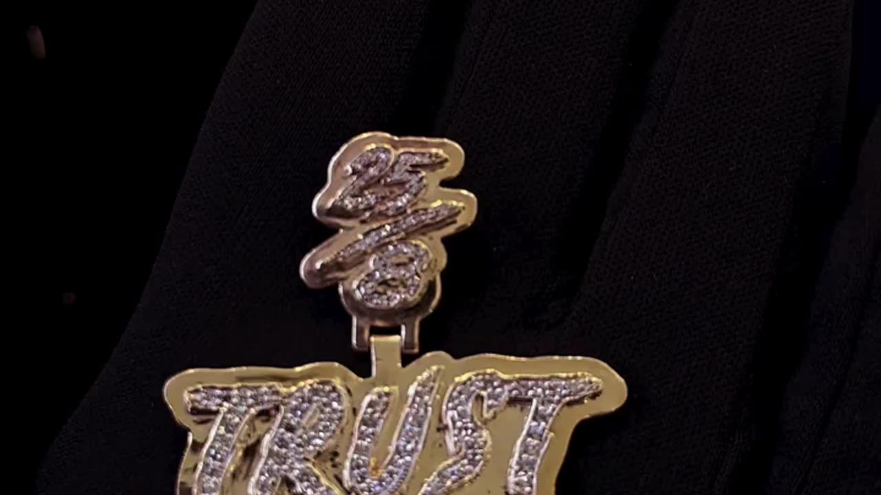 10K Gold & Natural Diamond Trust The Hustle Pendant