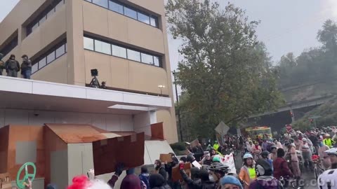 Protesting in front of ICE Detention Centre, Portland Oregon