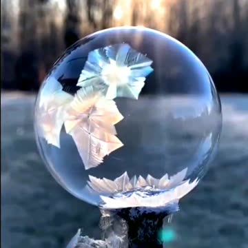 The Crystallisation of an Ice Bubble
