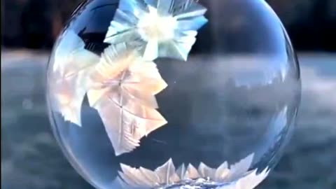 The Crystallisation of an Ice Bubble