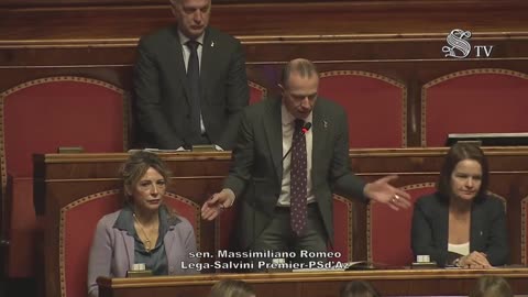 🔴 Sen. Romeo, in Aula, in merito all'avviso di garanzia per Meloni, Nordio, Piantedosi e Mantovano.