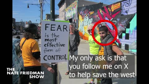 I exposed an unhinged leftist protestor carrying a trans/palestine flag.