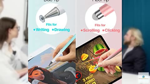 Stylus Pens for Touch Screens, 2 in 1 High Precision Universal Stylus Pen for iP